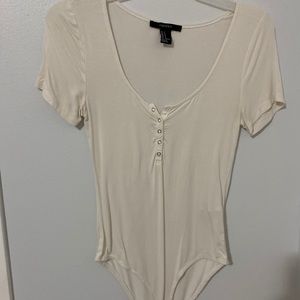 White button up body suit